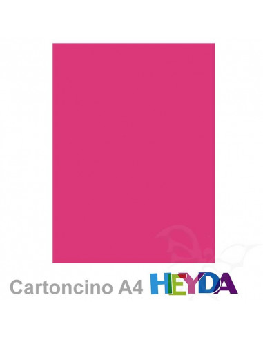 Cartoncino Heyda A4 300gr set 10fg. Magenta