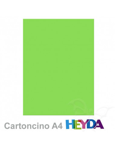 Cartoncino Heyda A4 300gr set 10fg. Verde Lime
