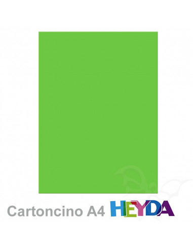 Cartoncino Heyda A4 300gr set 10fg. Verde Prato