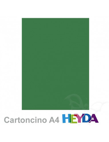 Cartoncino Heyda A4 300gr set 10fg. Verde Foglia