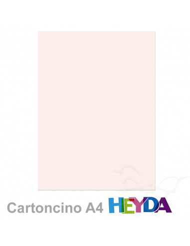 Cartoncino Heyda A4 300gr set 10fg. Rosa Carne Chiaro