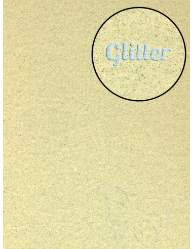 Feltro Glitter Crema 3mm 50x70cm