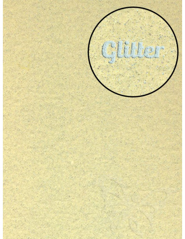 Feltro Glitter Crema 3mm 50x70cm