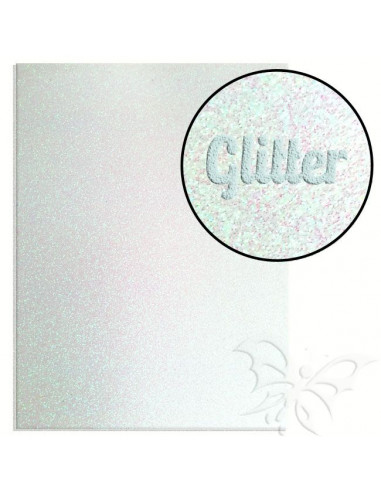 Foglio fommy glitter "WHITE" 20x30cm 1,6mm