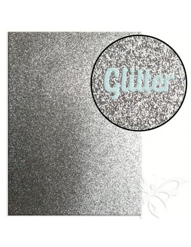 Foglio fommy glitter "SILVER" 21x30cm 1,6mm
