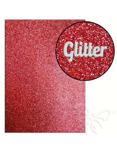 Foglio fommy glitter "RED" 21x30cm 1,6mm