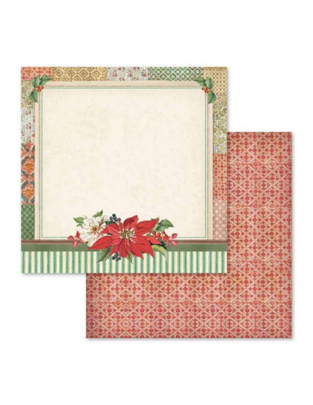 Blocco 10 fogli 30.5x30.5cm Double Face Winter Botanic SBBL44