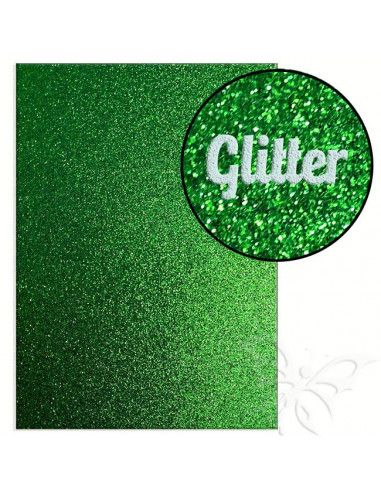 Foglio fommy glitter "GREEN" 21x30cm 1,6mm
