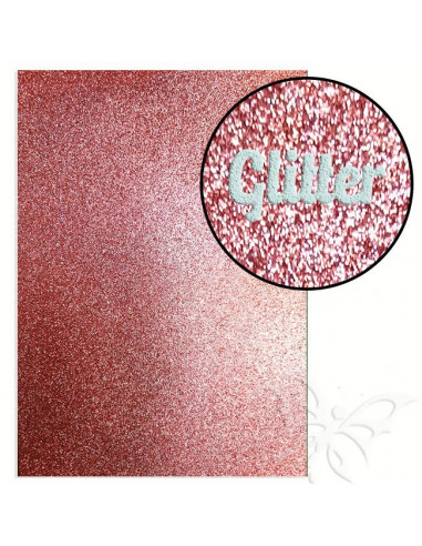 Foglio fommy glitter "PINK" 21x30cm 1,6mm