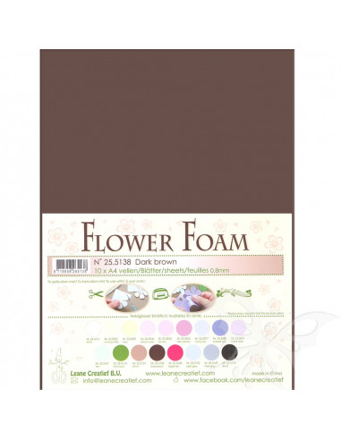 10 fogli A4 Flower Foam Soft 0,8mm Dark Brown