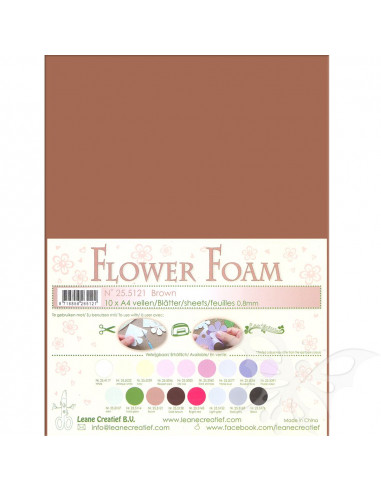10 fogli A4 Flower Foam Soft 0,8mm Brown