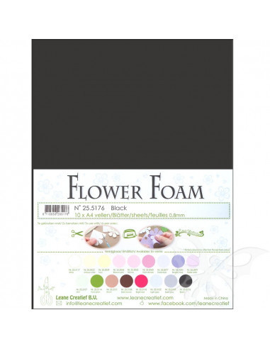 10 fogli A4 Flower Foam Soft 0,8mm Black