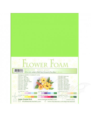 10 fogli A4 Flower Foam Soft 0,8mm Yellow Green