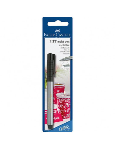 Pitt Artist Pen Metallic 1.5mm inchiostro di china, Silver