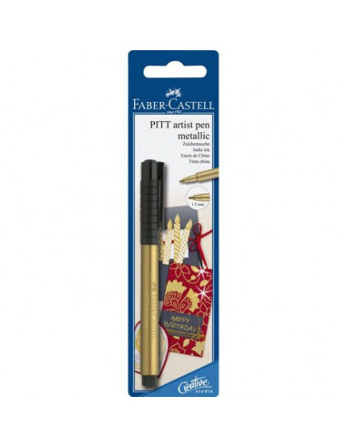 Pitt Artist Pen Metallic 1.5mm inchiostro di china, gold