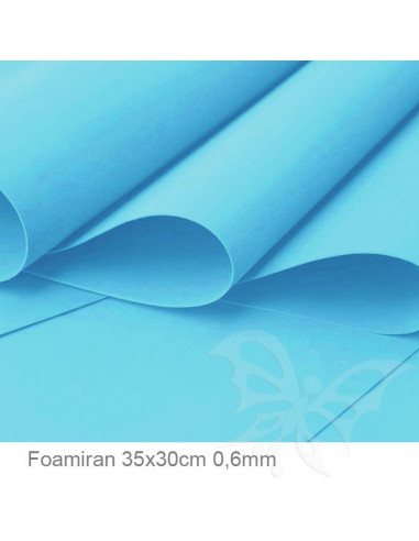 Foamiran 0,6mm 35x30cm - Azzurro Baby