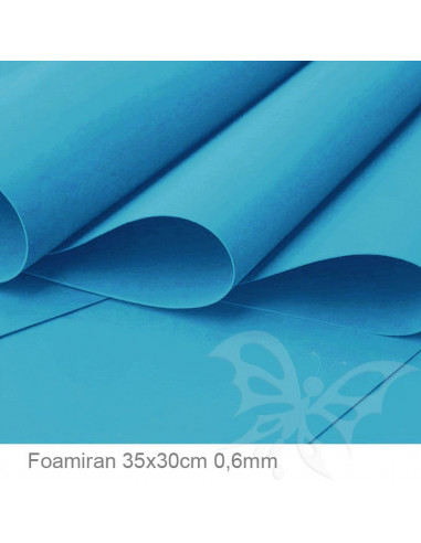 Foamiran 0,6mm 35x30cm - Azzurro