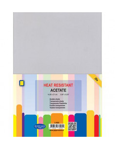 Set 20 fogli Acetato Trasparente A5 0,1mm
