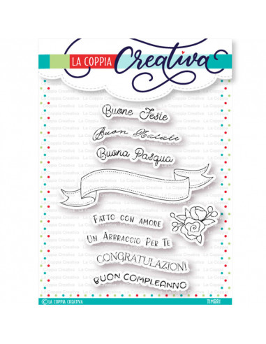 Set 9 Timbri Banner e Scritte TI323