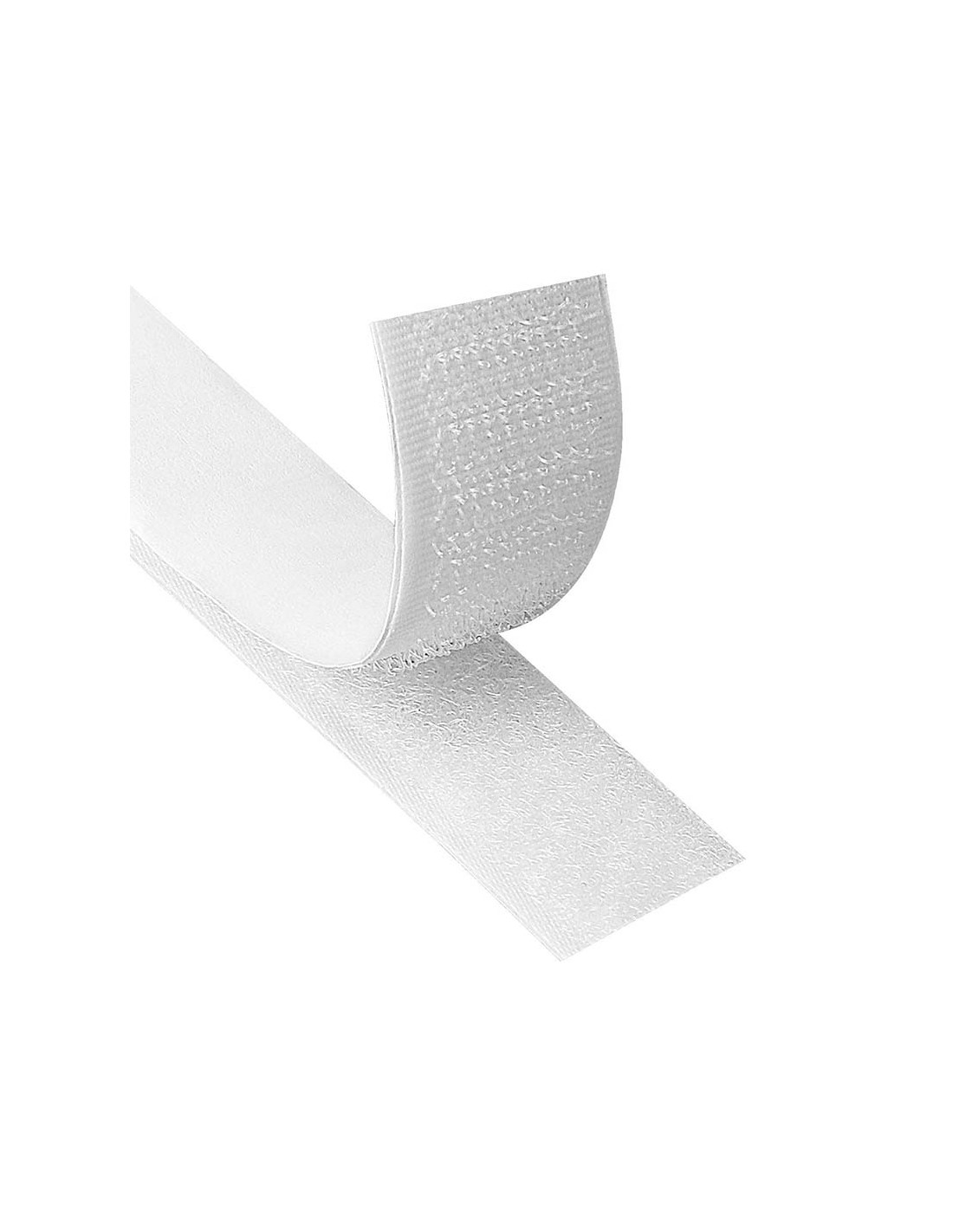 Nastro Velcro Bianco uncino + asola 20mm x 1mt
