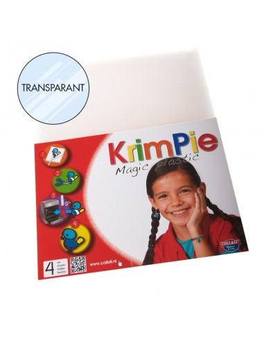 Set 4 fogli Krimpie Trasparente 20x25cm