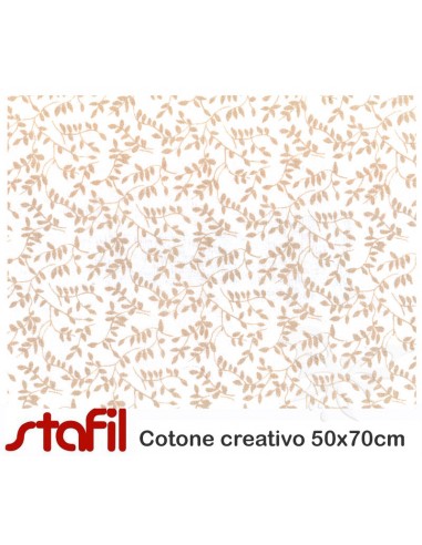 Tessuto Cotone RAMAGE Tortora 50x70cm