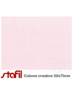Tessuto Cotone RIGHE ROSA...