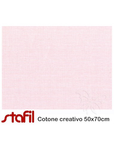 Tessuto Cotone RIGHE ROSA 50x70cm