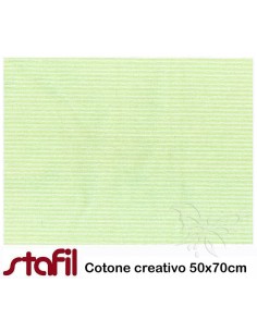 Tessuto Cotone RIGHE VERDI...