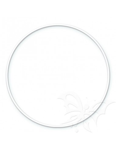 Cerchio metallico bianco 40cm