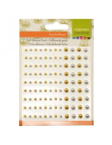 Semiperle adesive 3-5mm - Oro / Argento