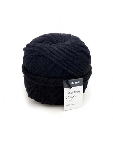 Cordone in cotone macrame' Nero