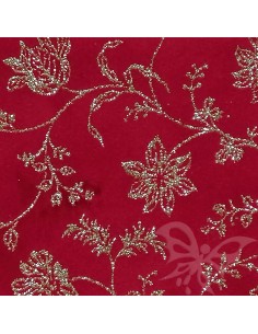 Velluto glitter ROSSO TEATRO 2