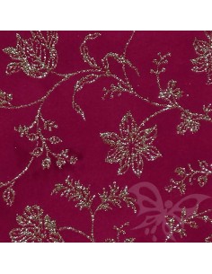 Velluto glitter BORDEAUX 2