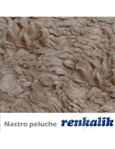 Nastro peluche riccio 100x22cm BEIGE