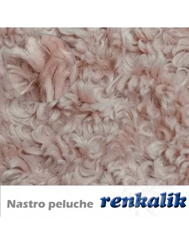 Nastro peluche riccio 100x22cm ROSA