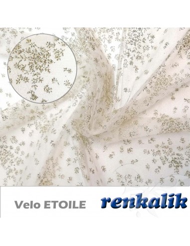 Tessuto velo ETOILE glitter oro