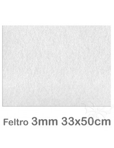 Feltro 33x50cm 3mm - Bianco