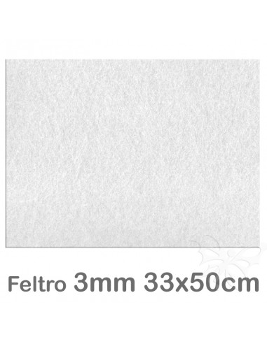 Feltro 33x50cm 3mm - Bianco