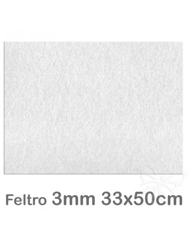 Feltro 33x50cm 3mm - Bianco