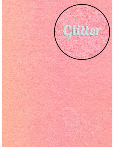 Feltro GLITTER FINE Rosa 30x40cm 1mm