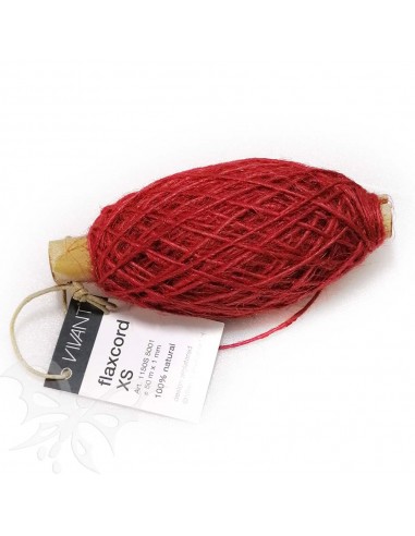 Flaxcord XS spago in juta 1mm - ROSSO