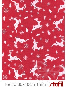 FELTRO 30x40cm 1mm Renne Rosso
