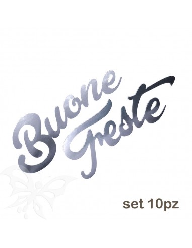 Set 10 Scritte vinile BUONE FESTE...