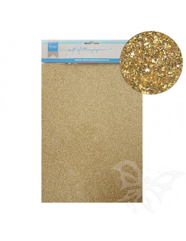 Set 5 Fogli A4 Glitter Oro 300gr