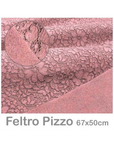 Feltro Pizzo 50x67cm ROSA POLVERE...