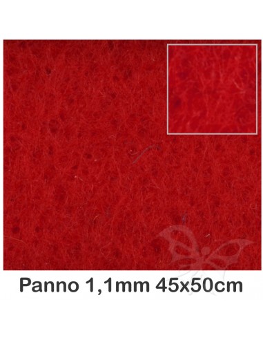 Pannolenci 1,1mm 45x50cm Rosso brillante