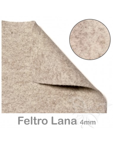 Feltro Lana 4mm 50x77cm - TORTORA...