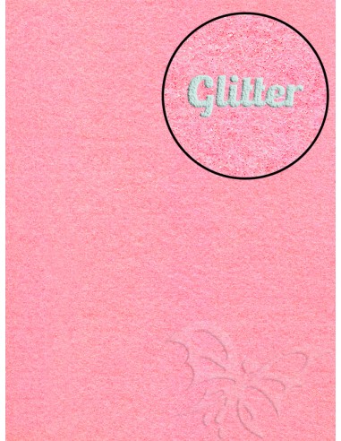 Feltro GLITTER FINE Rosa baby 30x40cm...