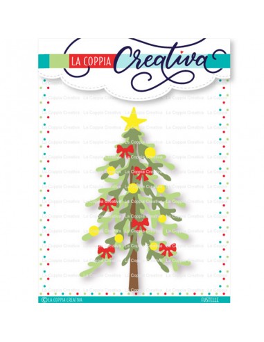 Set 7 fustelle - Albero con decorazioni